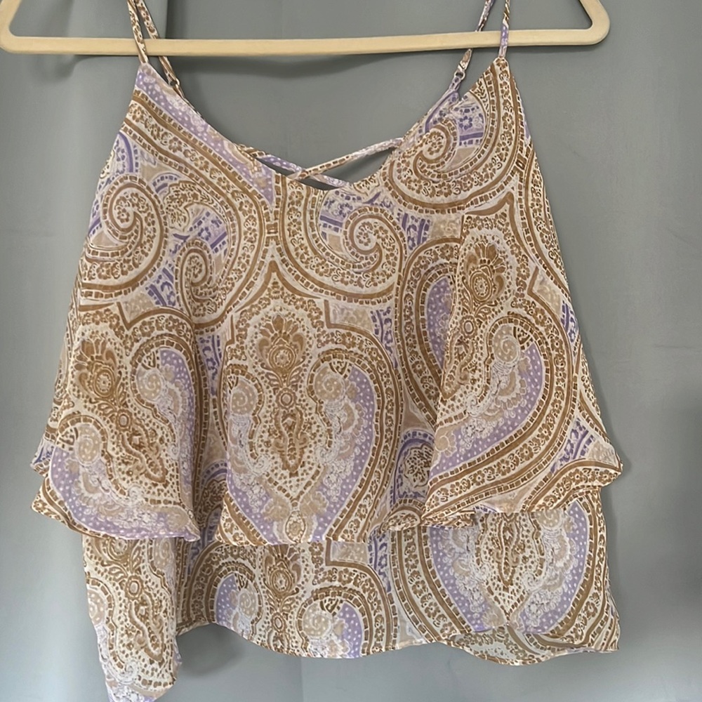 Flirty Top, Paisley print